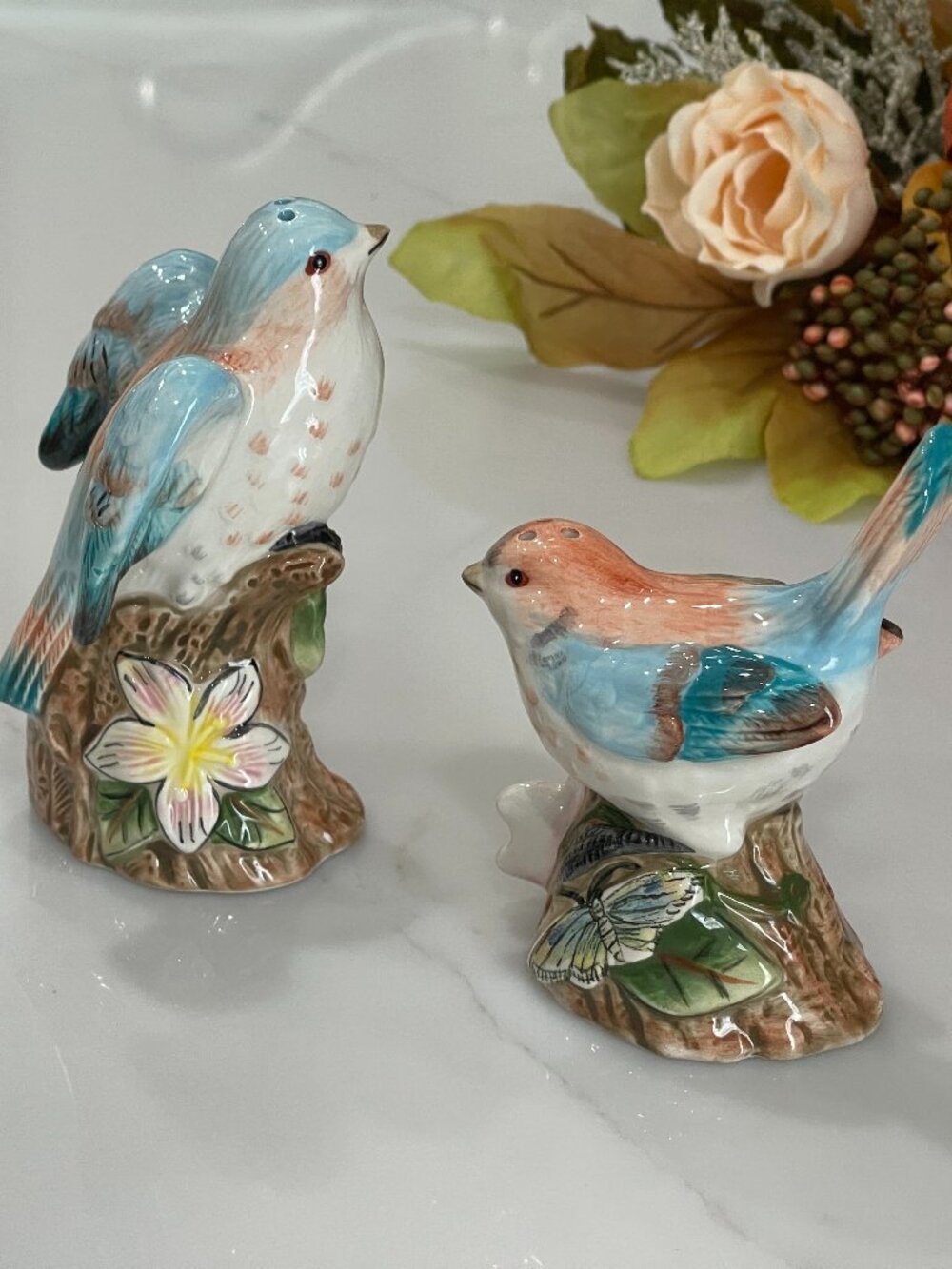 Fitz & Floyd Toulouse Bird Salt & Pepper Shakers Set of 2 -NEW